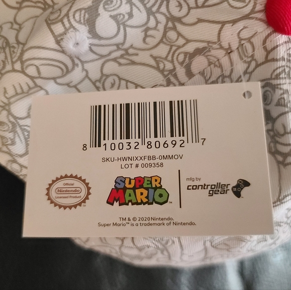 Nintendo Super Mario Red/White Mario Snapback Hat - Picture 11 of 11